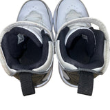 Air Jordan Kids White & Black Adhesive Strap Closure Athletic Sneakers Size 7C