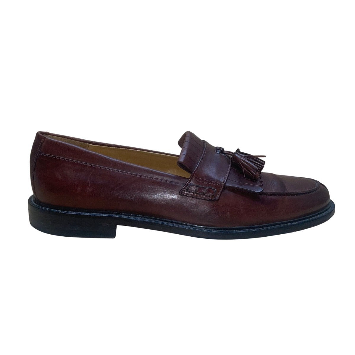 Handcrafted Johnston & Murphy Men’s Brown Leather Tassel Slip-On Loafers Size 11