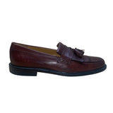 Handcrafted Johnston & Murphy Men’s Brown Leather Tassel Slip-On Loafers Size 11