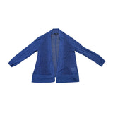 Alfani Womens Blue Open-Front Cardigan Petite Lightweight Knit Sz S