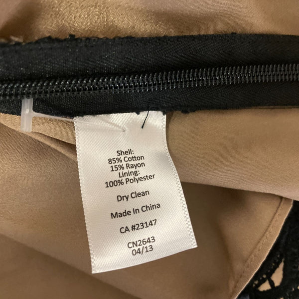 Talbots Petites Black Floral Lace Short Sleeve Top 14P New