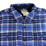 L.L.Bean Mens Rustic Blue Flannel Shirt Traditional Fit Sz XXL