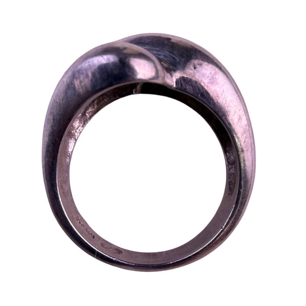 Sterling Silver 925 Womens Modern Twisted Design Ring Polished Finish Size 7