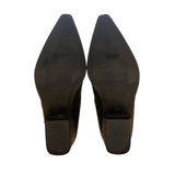 Marc Fisher Women’s Black Leather Block Heel Mlyarita Ankle Boots  Size 8.5M