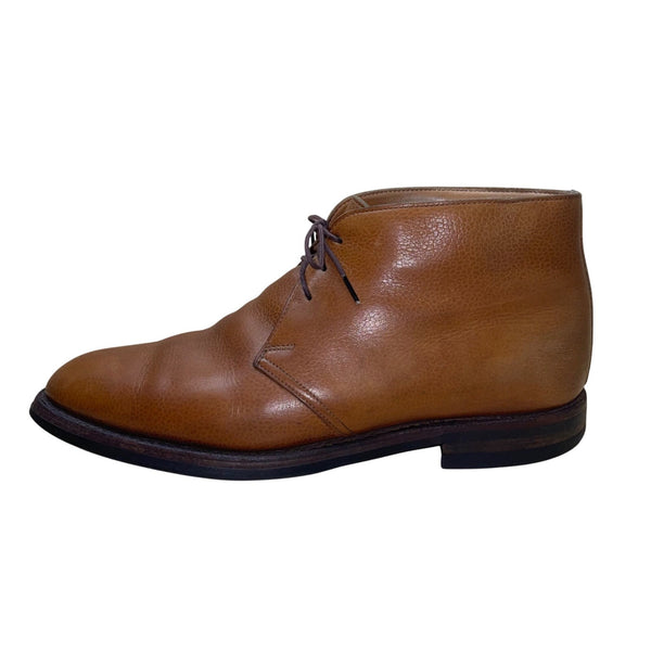 Crockett & Jones Men’s Brown Leather Lace-Up  Chiltern Chukka Boots Size 9D
