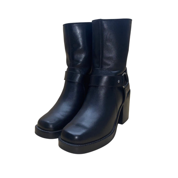 Harley-Davidson Women’s Black Leather Heeled Zelta Harness Boots Size 8.5M