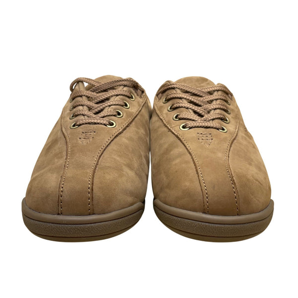 Easy Spirit Women’s Brown Leather Lace-Up Wide Fit Casual Sneakers Size 7.5W