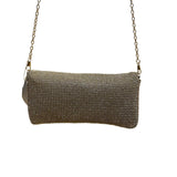 Lulu Townsend Women’s Gold Metal Rhinestone Chain Strap Evening Bag