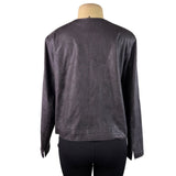Lysse Womens Black  Jacket Large Lightweight Textured Asymmetrical