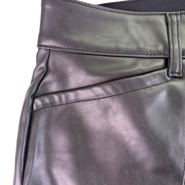 Torrid Womens Black Faux Leather High-Rise Pintuck Bootcut Pants Size 18 Regular