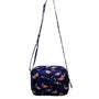 Vera Bradley Women’s Navy Flamingo Pattern Quilted Adjustable Crossbody Bag