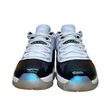 Air Jordan Men’s White & Emerald Green Patent Leather Low Top Sneakers Sz 12