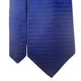 Robert Talbott Mens Blue Silk/Cotton Tie Hand-Sewn Made In USA Textured Chevron