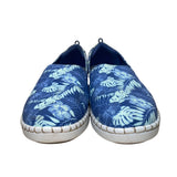 Clarks Women’s Blue Floral Cushion Soft Cloudsteppers Slip-On Shoes Size 11 Wide
