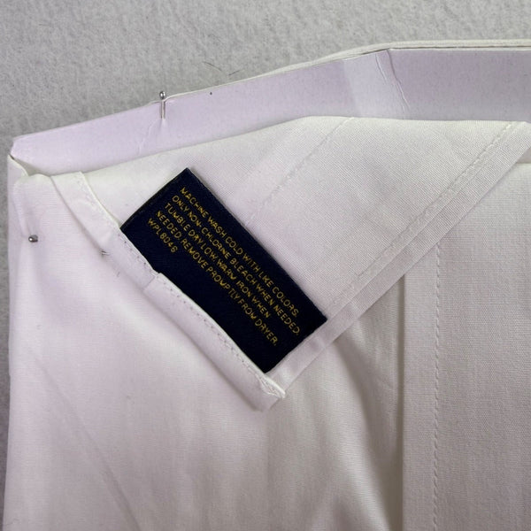 Club Room Mens White Regular Fit The Estate Dress Shirt Short Sleeve Sz 15