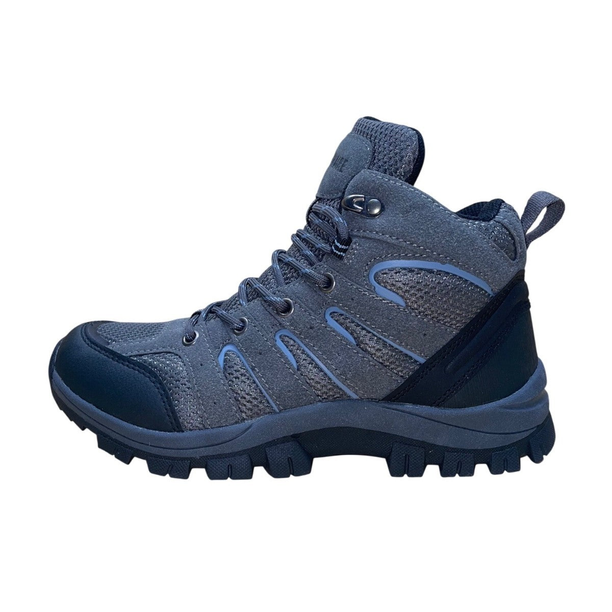Cushionaire Women’s Gray & Blue Mesh & Faux Suede Bixton Hiking Boots Size 6.5M