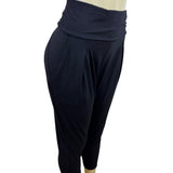 Zella Womens Black High-Waist Cropped Harem Pants Stretchy Size M - New