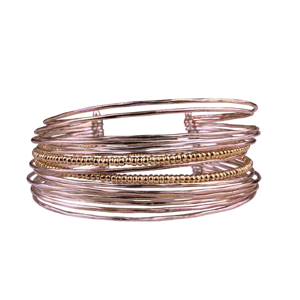 Stella & Dot Womens Silver Tone Gold Tone Metal Rhett Cuff Bracelet Chic