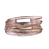 Stella & Dot Womens Silver Tone Gold Tone Metal Rhett Cuff Bracelet Chic
