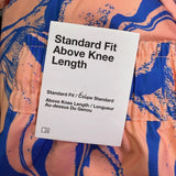 Nike Mens Peach & Blue Swim Trunks Standard Fit Abstract Pattern Size XL