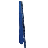 Michael Kors Mens Blue Silk Geometric Pattern Necktie Elegant Design Brand Label