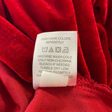 Pajamagram Womens Red Velour Long Sleeve Top S Soft Elegant Comfortable New