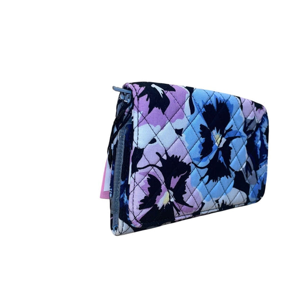 Vera Bradley Women’s Black Multicolor Quilted Floral Design RFID Trifold Wallet