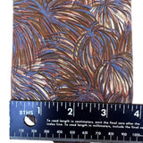 Christian D Mens Brown Blue Feather Print Silk Tie Italy Made USA