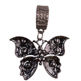 Crystal Silver Tone Womens Butterfly Pendant With Rhinestone Accents For Scarves