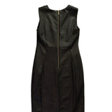 Calvin Klein Womens Black & Gold Polka Dot Sheath Dress Size 12