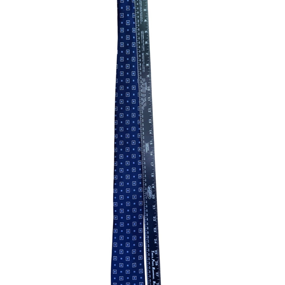 Jos A Bank Mens Blue 100% Silk Necktie Stain Resistant Traveler Geometric Patter
