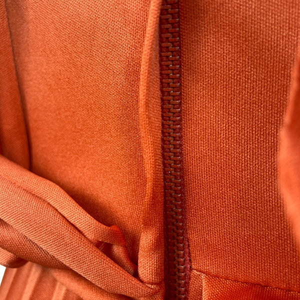 Vintage Style Rust Orange Maxi Dress With Belt & Flutter Sleeves S/M