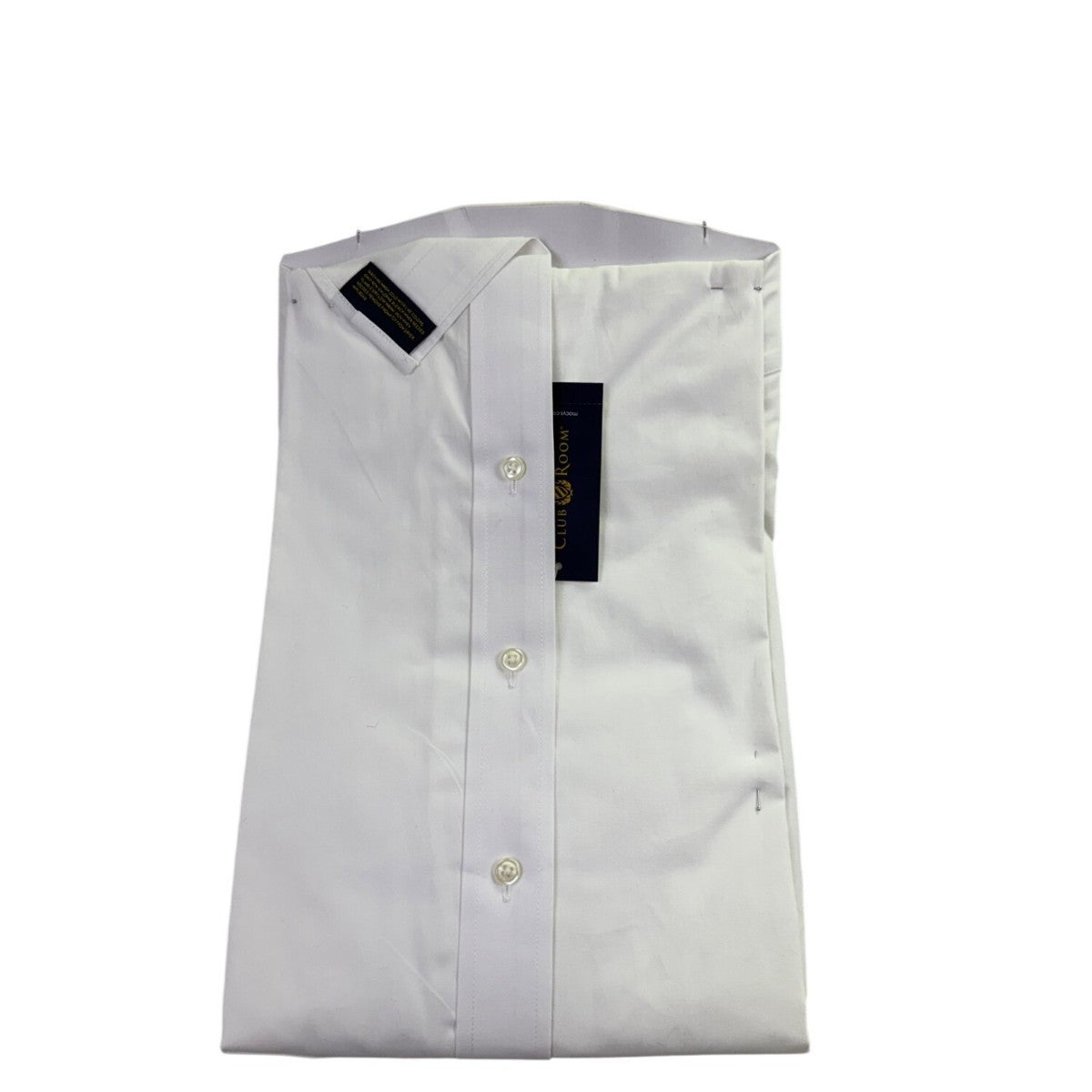 Club Room Mens White Regular Fit The Estate Dress Shirt Short Sleeve Sz 15