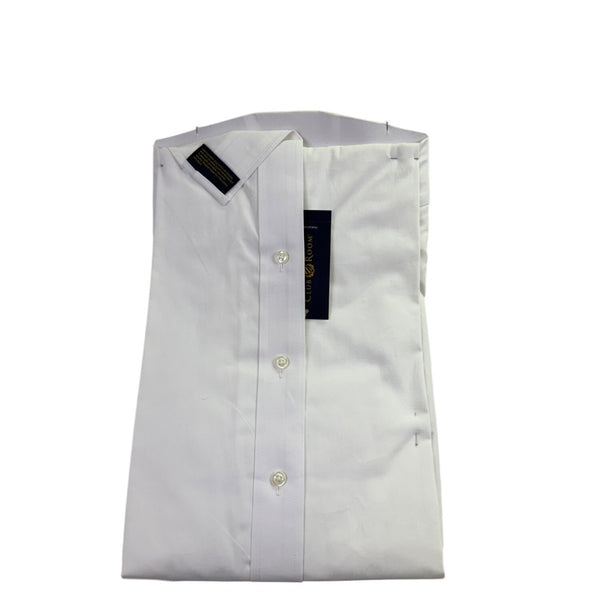 Club Room Mens White Regular Fit The Estate Dress Shirt Short Sleeve Sz 15