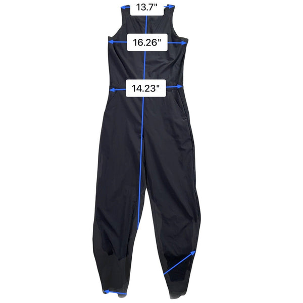 Athleta Womens Black Brooklyn Jumpsuit Sleeveless V-Neck Style Size 6 