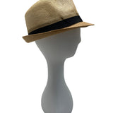 Westend Mens Natural Straw Fedora With Black Band