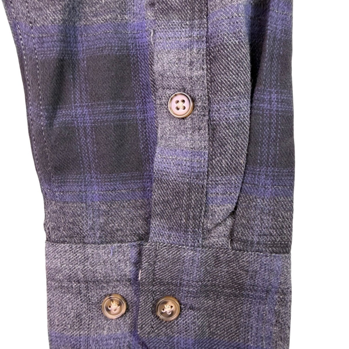 Eight Bells Mens Navy Blue Cotton Plaid Button-Up Long Sleeve Shirt Size L