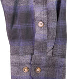 Eight Bells Mens Navy Blue Cotton Plaid Button-Up Long Sleeve Shirt Size L