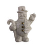 Lenox Holiday Snowman Brooch Pin Ivory Porcelain Gold Collectible