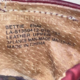 Latigo Women’s Dark Red Leather Slip-On Bettie Flats Shoes Size 8.5M