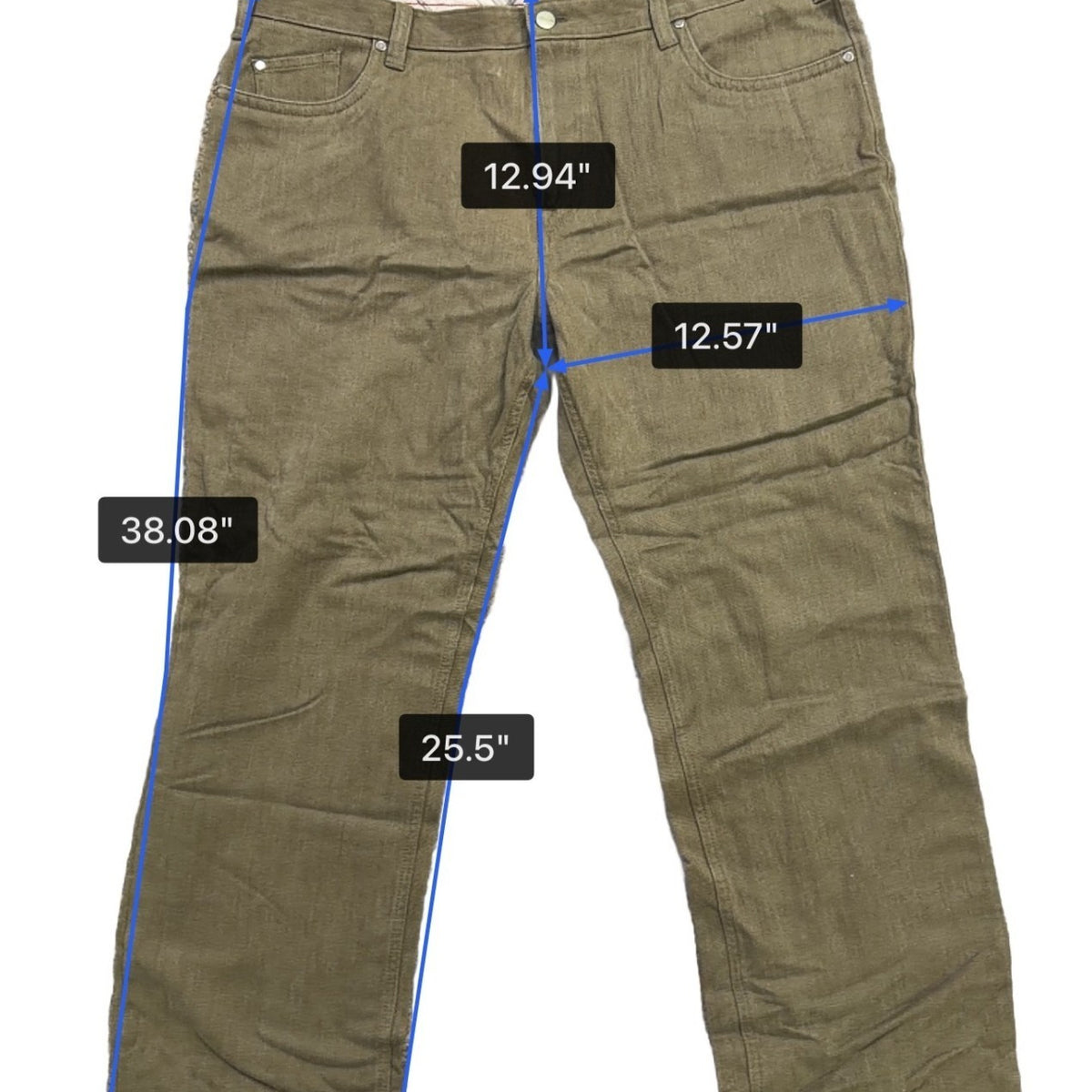 Kenneth Cole Mens Olive Straight-Leg PantsStylish & Comfortable Sz 42X30