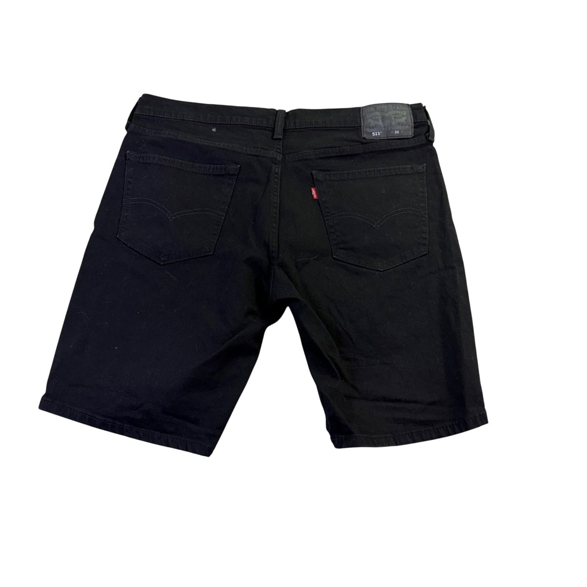 Levis women’s Black Stretch Denim Shorts 511 Slim Fit Casual Style Size 36