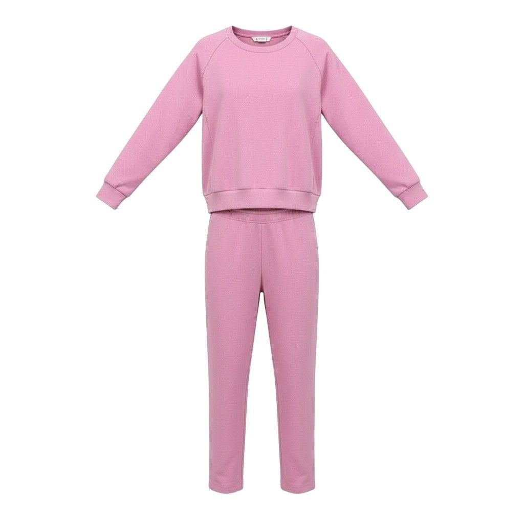 Athleta Womens Purple Cotton Blend Sweatshirt & Elastic Waist Jogger Set Sz XS