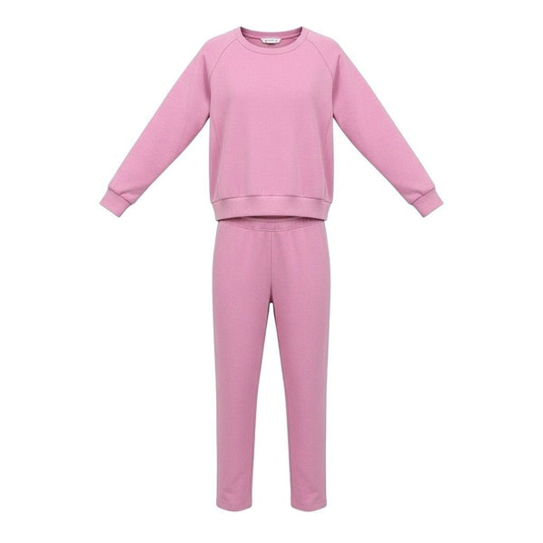 Athleta Womens Purple Cotton Blend Sweatshirt & Elastic Waist Jogger Set Sz XS