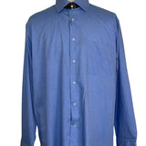 Mens Blue Long Sleeve Button-Up Shirt XXL 100% Cotton New