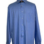 Mens Blue Long Sleeve Button-Up Shirt XXL 100% Cotton New