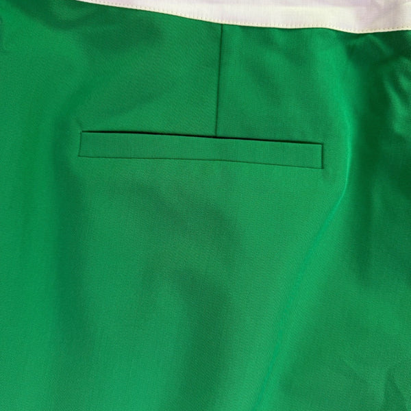 WAYF Womens Green Polyester Wide-Leg Pants Comfortable Elastic Waistband Size L