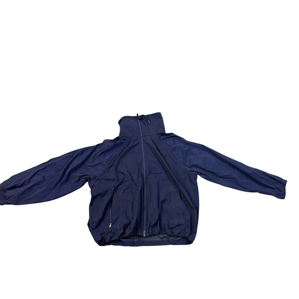 Athleta Womens Navy Nylon Zip-Up Lightweight Windbreaker Jacket Size M