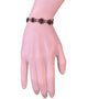 Vintage Womens Sterling Silver  Floral Link Oxidized  Bracelet