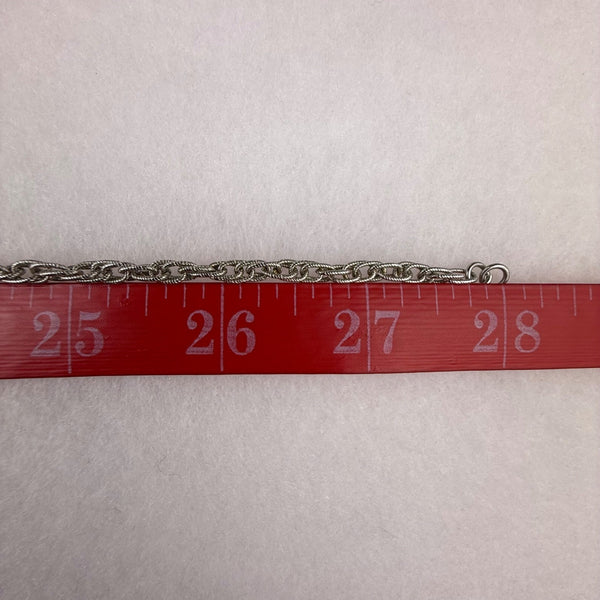 Monet Womens Silver Tone Rope Chain Vintage Necklace